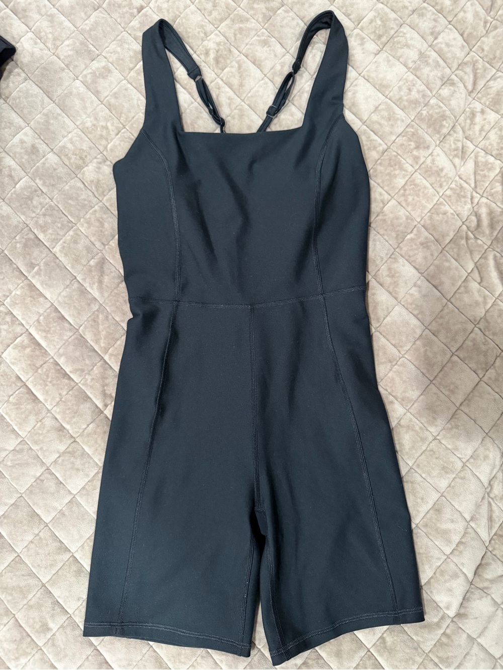 Abercrombie & Fitch Black Square-Neck Romper